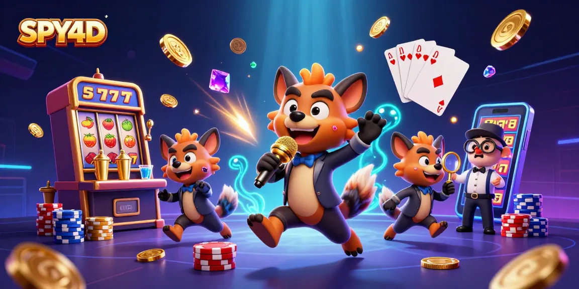 SPY4D menghadirkan suasana kasino dengan hyena lucu yang resep jackpot dalam ilustrasi 3D