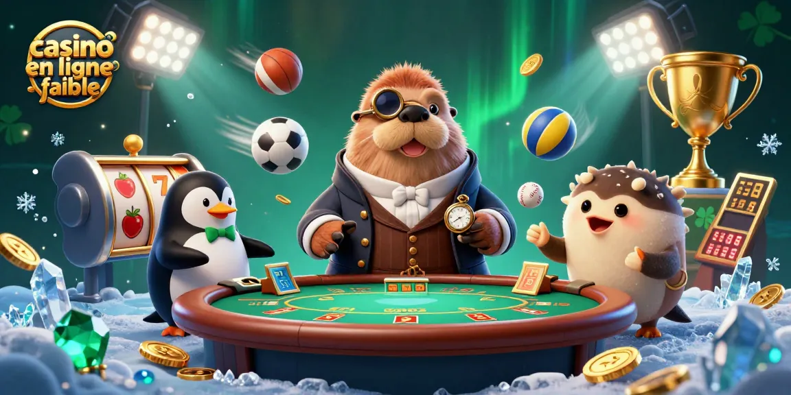Image percutante de casino en ligne fiable avec un morse et un dealer pingouin.